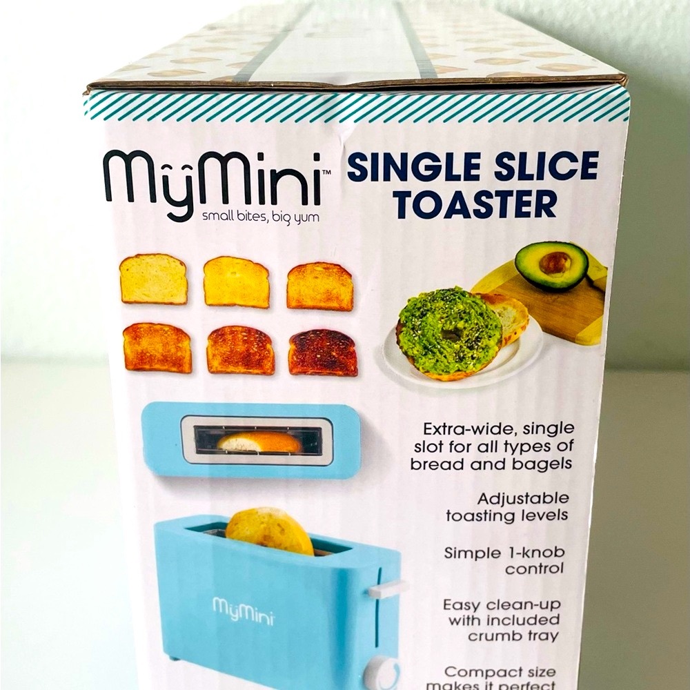 Blue Single Slice Toaster - Picture 2 of 2
